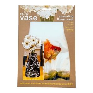 Reva Expanding Flower Vase Goldfish Design NWT